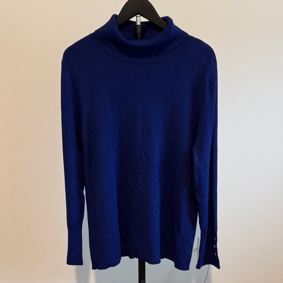 JM Collection Sweaters - JM Collection Deep Blue Knit Turtleneck NWT size XXL